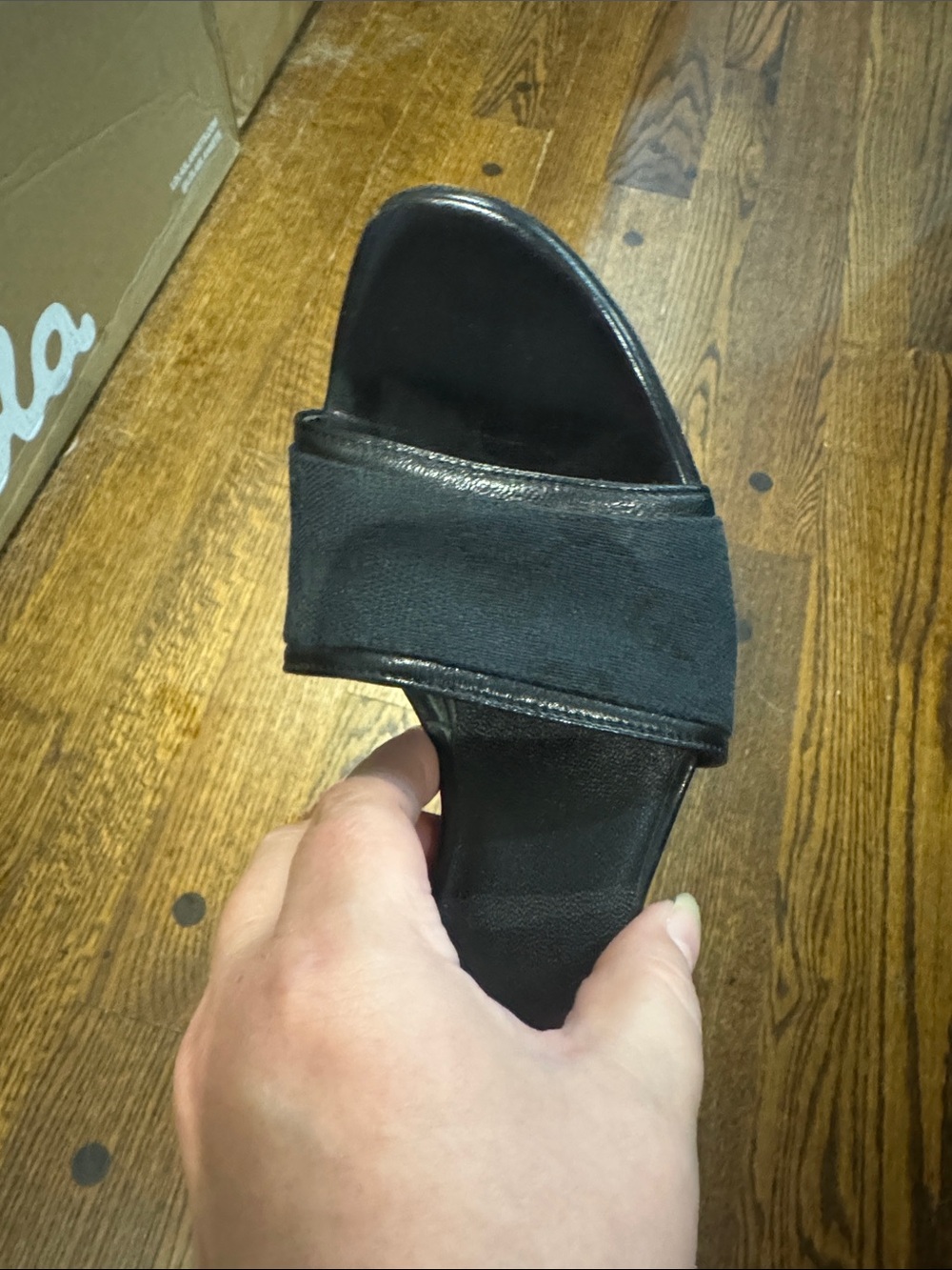 Gucci/Black Fabric GG/Leather/Open-Toe/3” Heels/US 6.5/Vintage/Classy/Timeless!! - Picture 11 of 16